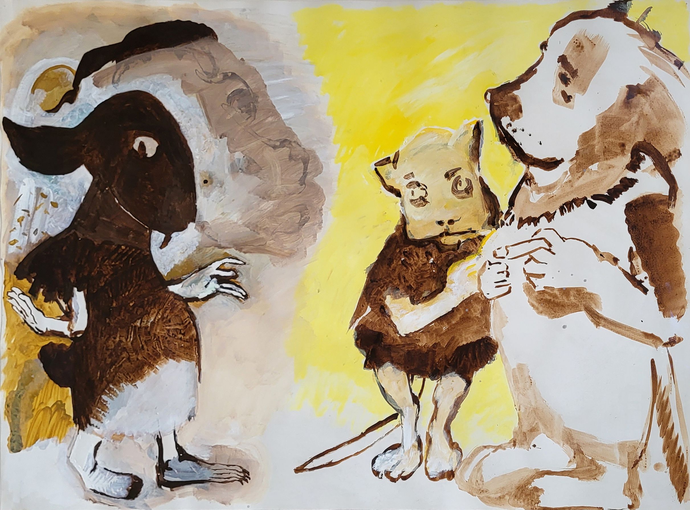 Paula Rego - "Hamile Tavşan Ebeveynlerine Söylüyor"